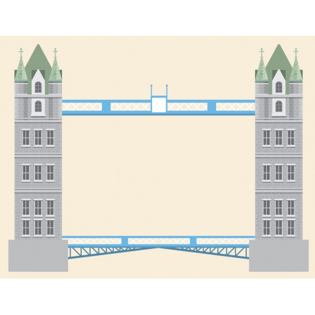 Sticker Londres teillere rouge