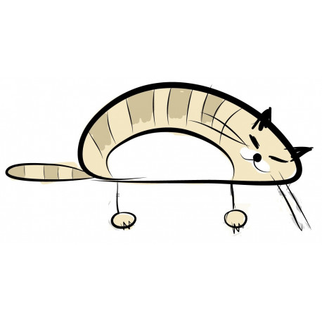Sticker Chats chaton surveille