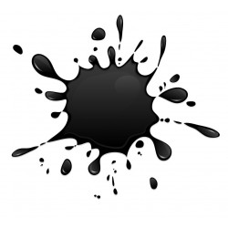 Sticker tache jaune encre