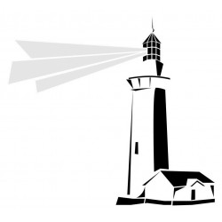 Sticker mural phare breton