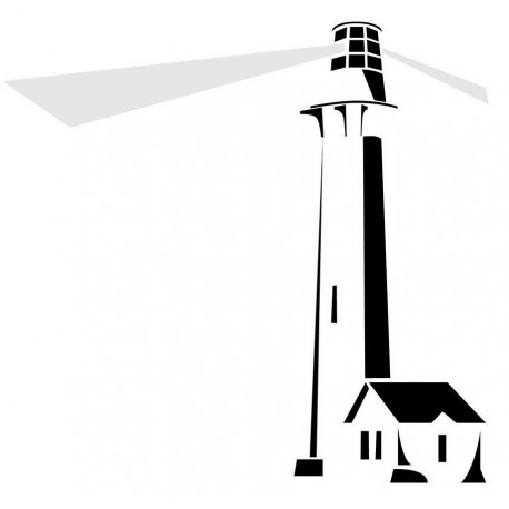 Sticker phare avec maison
