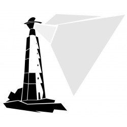 Sticker mural phare sans maison
