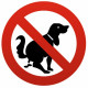 Sticker déjections canines interdits