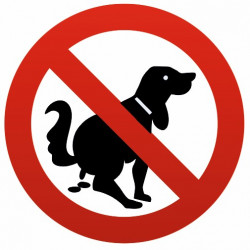 Sticker déjections canines interdits