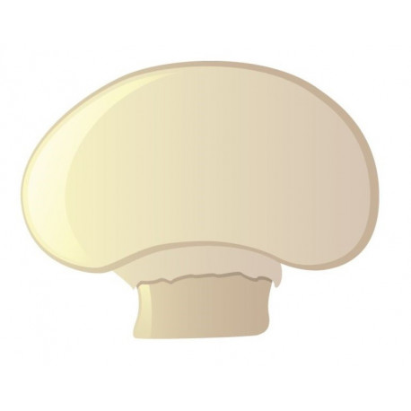 Sticker champignon avec feuille rouge