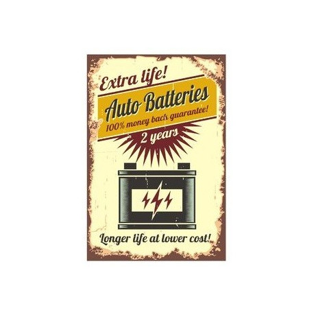 Sticker plaque voiture rétro