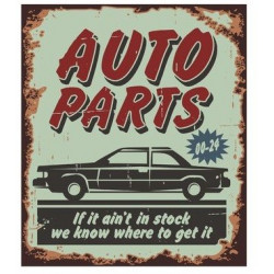 Sticker plaque rétro tire shop