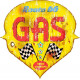 Sticker plaque rétro gas last chance