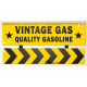 Sticker plaque rétro gas