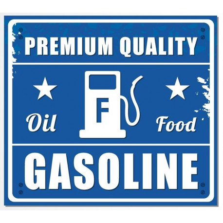 Sticker plaque rétro vintage gas