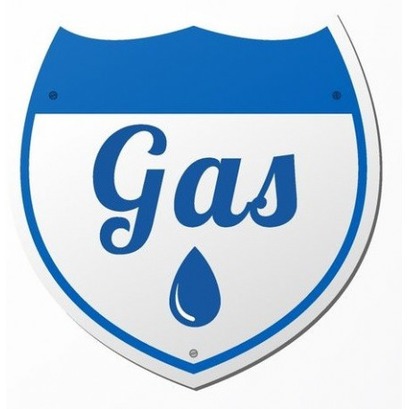 Sticker plaque rétro gasoline vintage