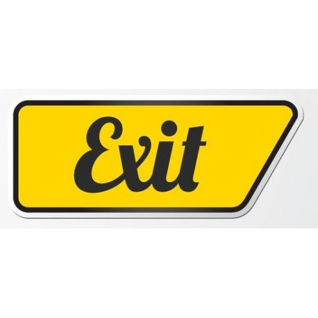 Sticker plaque rétro gas bleu