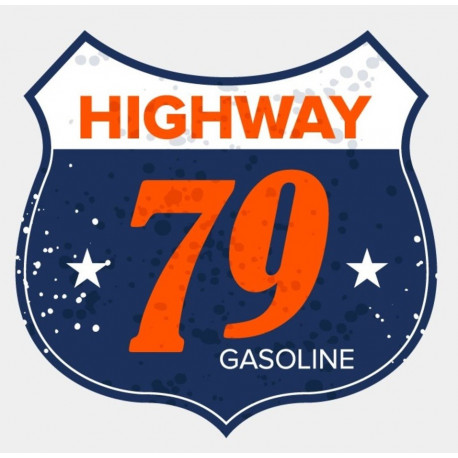 Sticker plaque rétro Gas oil and co