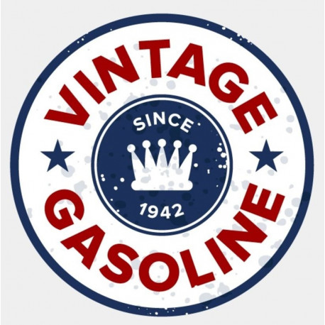 Sticker plaque rétro gasoline best value