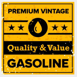 Sticker plaque rétro Gas aile