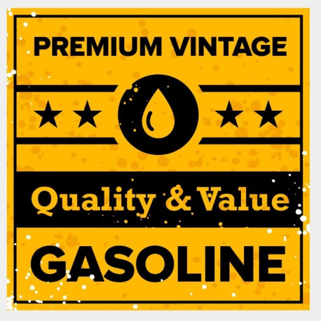 Sticker plaque rétro Gas aile