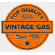 Sticker plaque rétro Gasoline quality
