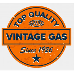 Sticker plaque rétro Gasoline quality