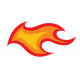 Sticker Flamme rouge et jaune vive