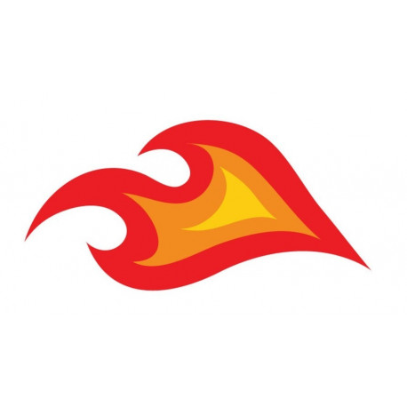 Sticker Flamme rouge et jaune vive