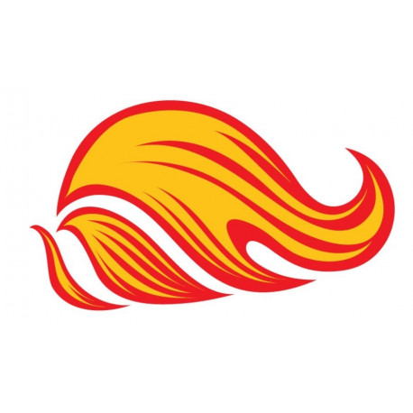 Sticker Flamme rouge et jaune vive