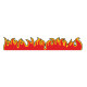 Sticker Flamme rouge et jaune