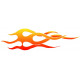 Sticker Flamme rouge et jaune