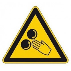 Sticker Danger risque main écrasement