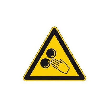 Sticker Danger risque main écrasement