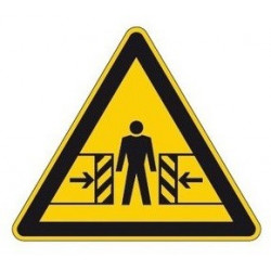 Sticker Danger risque d' écrasement