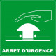 Sticker protection arret d'urgence
