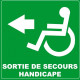 Sticker sortie de secours handicapé - droite