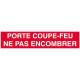 Sticker incendie - porte coupe feu à maintenir fermée