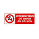Sticker - aire de jeux - interdiction de fumer