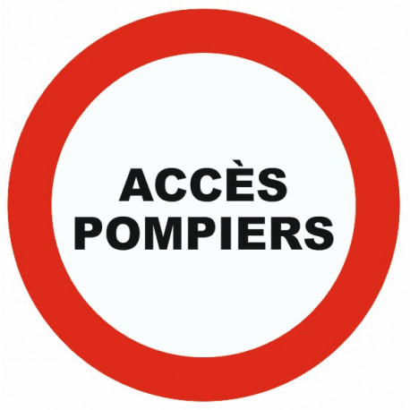 Sticker incendie - accés pompier