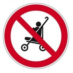 Sticker poussette interdit