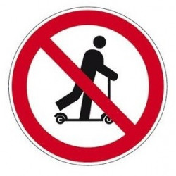 Sticker interdit de monter sur le transpalette