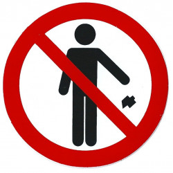 Sticker interdit au public