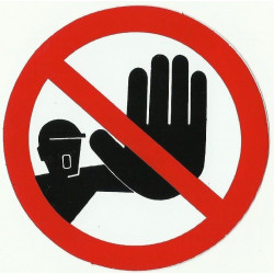 Sticker interdit au public
