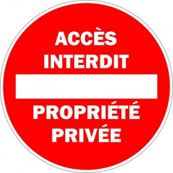 Sticker interdit d'entrer