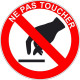 Sticker ne pas toucher