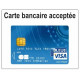 Sticker carte bancaire acceptée à partir de 15 €