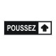 Sticker poussez porte