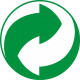 Sticker Logo recyclage vert