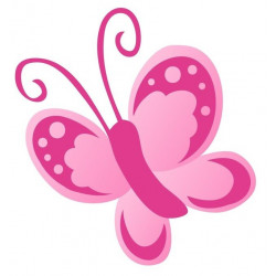 Sticker Papillon rose