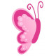 Sticker Papillon rose en vol