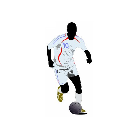 Sticker Foot ballon blanc