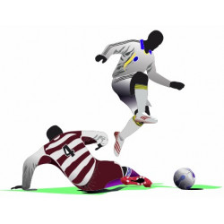 Sticker Foot ballon tacle