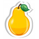 Sticker Poire jaune