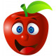 Sticker Pomme rouge rigolo